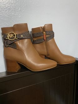 Michael Kors Leather Mid Ankle Booties