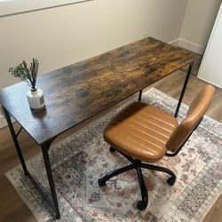 Small Office Chair, PU Leather Computer Desk Cgair
