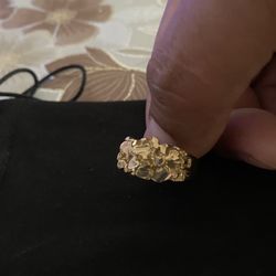 10 k gold nugget ring