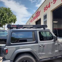 Jeep Roof Rack Basket With Lights 