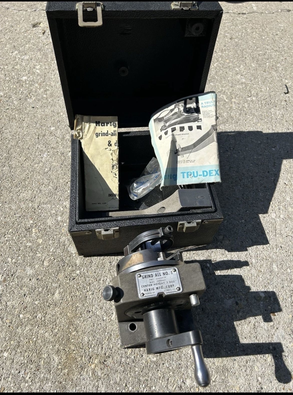 Harig Grind All No 1 3.000 Center Height V-Block Grinding Fixture Wheel Dresser