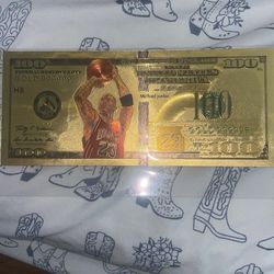 24K gold $100 bill Michael Jordan