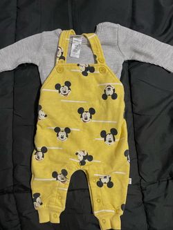 Baby Mickey Mouse Overalls Set 0-3M
