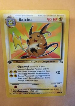 1999 1ST EDITION RAICHU non holo