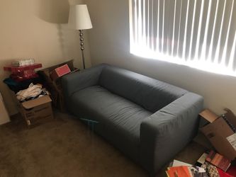 Grey couch, hardly used!
