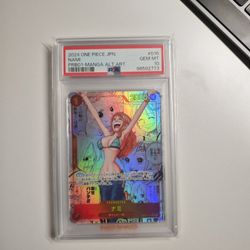 One Piece 2024 Nami OP01-016 Manga Alt Art R One Piece PRB01 Japanese PSA 10