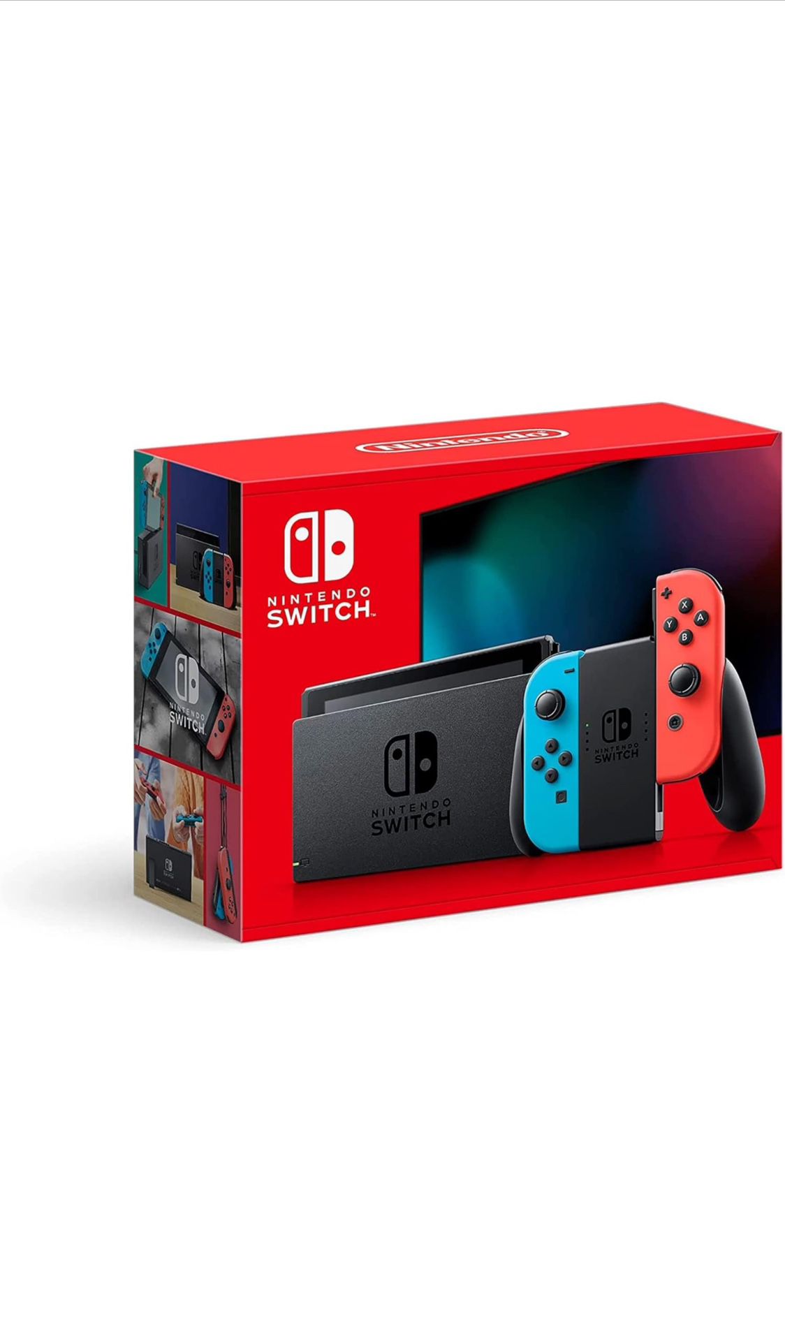 Nintendo Switch with Neon Blue and Neon Red Joy‑Con with many Extras (Fantastic Condition)