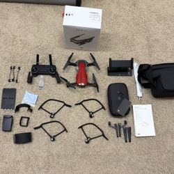 DJI Mavic Air Fly More Combo – Red (Complete Set)-Like New!