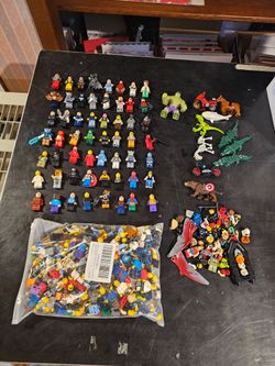 210+ Lego mini figs + partials + animals + hulk + accessories