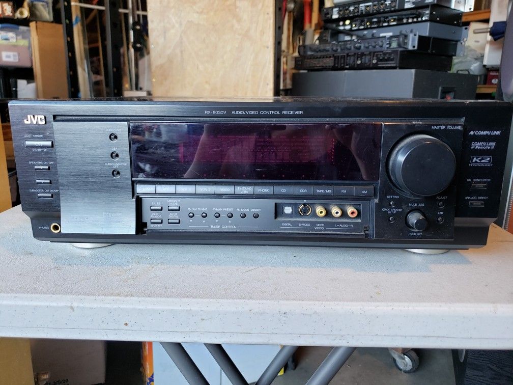 JVC Receiver RX-8030VBK 7.1 Channel Home Theater Surround Sound Stereo 320 Watts

JVC Receiver RX-8030VBK 7.1 Channel Home Theater Surround Sound Ster