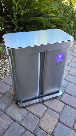 Simplehuman 58 L Duel garage and recycling can