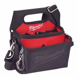 Milwaukee Ballistic Nylon Electrician's Pouch 15 pocket Black/Red