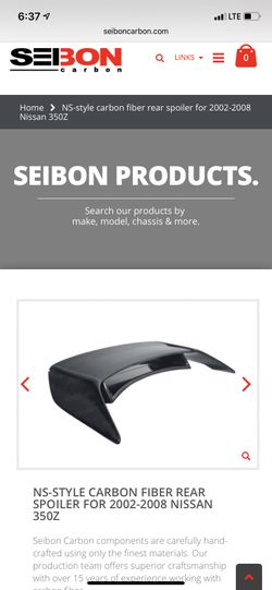 350z Seibon carbon N-S style spoiler full carbon fiber