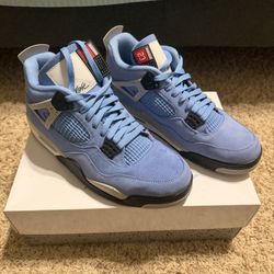 Jordan 4 University Blue, Size 11, Barely Worn, With Jason Markk Cleaning Kit + Suede Kit