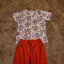 Red Small Scrub Suit