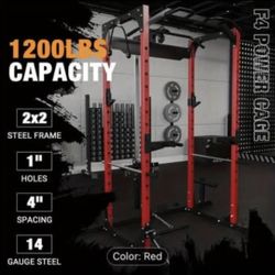 NEW 1500lbs Heavy-Duty Power Cage - Multi-Functional Strength Training Equipment for Home Gym