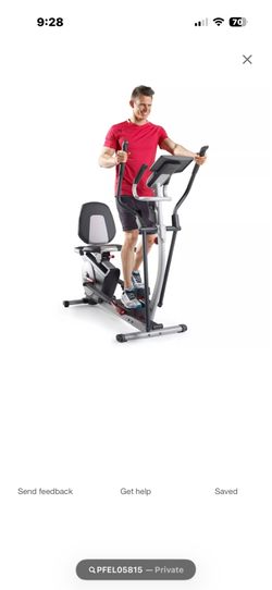 Elliptical and bike combo hybrid