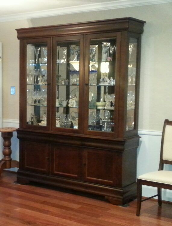Broyhill Maison Lenoir 2 Piece Buffet Armoire China Cabinet For