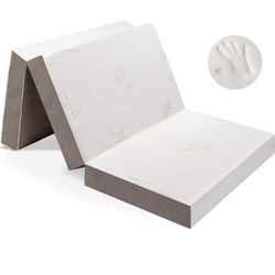 Trifold Mattress Twin XL 6 Inch Memory Foam  With Carry Case