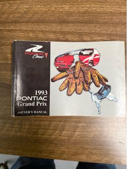 Owner’s Manual for 1993 Pontiac-Grand -Prix.