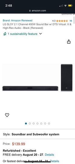 LG Bluetooth Speaker And Base For Music/TV And More