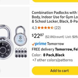 Combination Padlocks 8pk