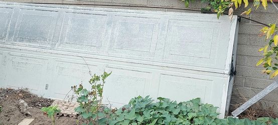 White Raised Panel Garage Door