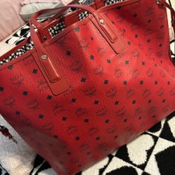 XL Authentic MCM Tote With Smaller Bag