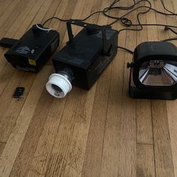 Two Fog Machines And Strobe Light 