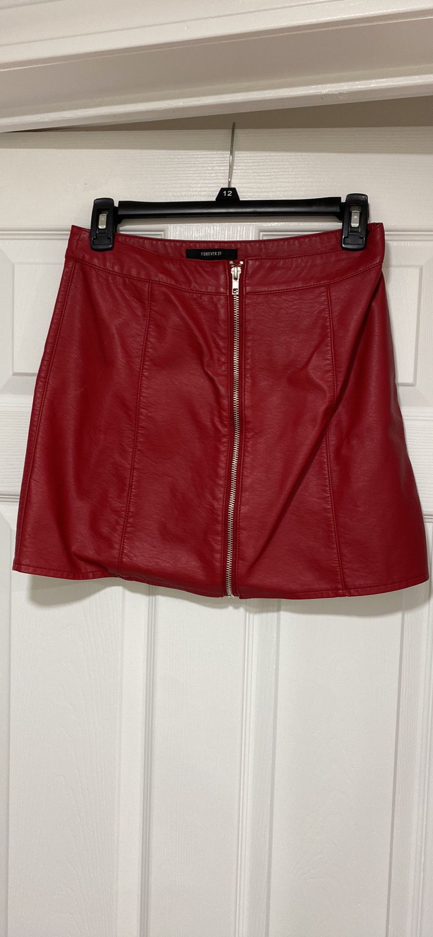 Forever 21 Red Mini Skirt Leather