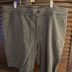 RF Brand Sweat Shorts Mens XXL Elastic + Drawstring Waist Pockets Grey Speckle