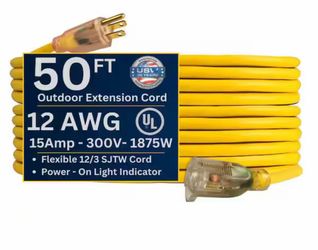 Heavy-Duty Extension Cord with Lighted Plug