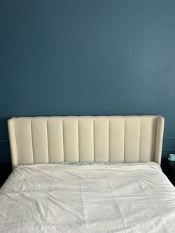 White Bed Frame Queen Size