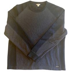 Calvin Klein Men’s Blue Long Sleeve Cotton Crewneck Sweater Size Large