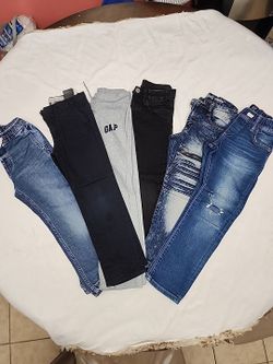 6 Parts Bundle Of Little Boys Jeans 1 Jogger Pants Sz S 6/7 Variados Gap H,M  Tr
