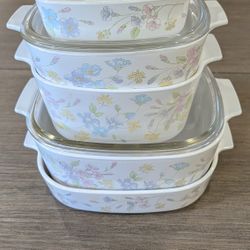 Vintage Corningware, Pastel Bouquet 