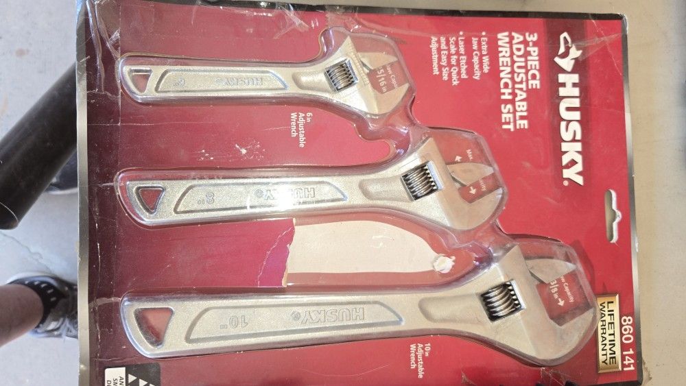 Crescent Wrench Set And 8 Piece Wrench Set