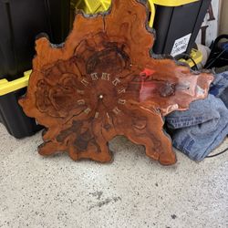 Big Burl Wood Clock 