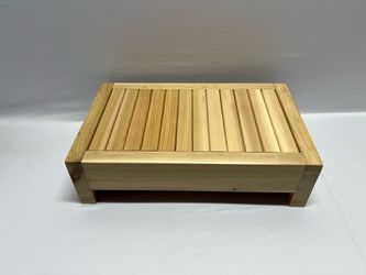 Cedar Sauna Step Stool / Footrest – 20” × 12”