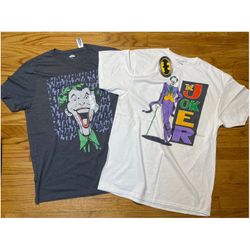 DC COMICS JOKER Graphic T-SHIRTs  SIZE LARGE Lot Of 2 New! Shirts 