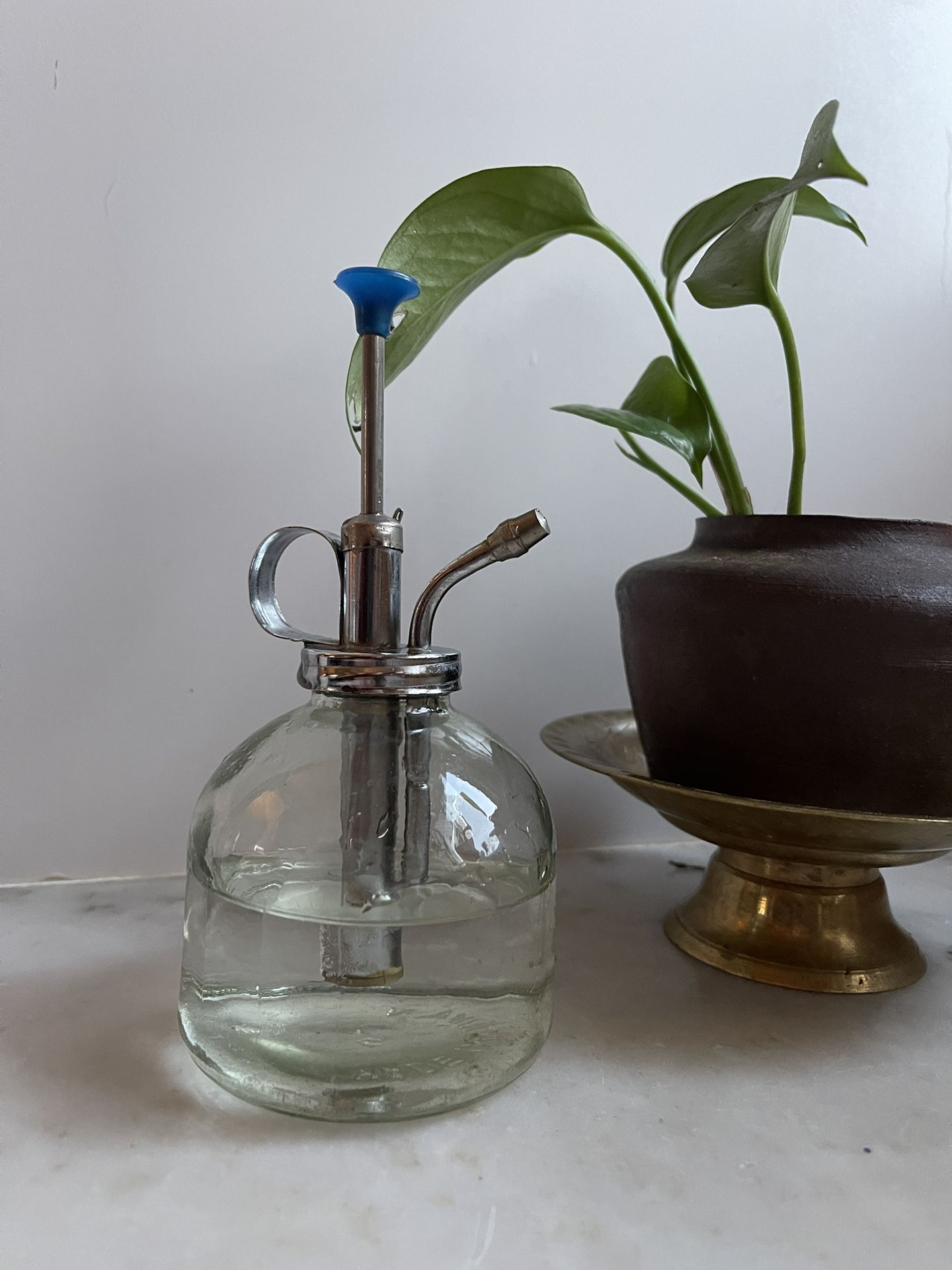 Vintage Glass Plant Water Mister Sprayer, Made In Taiwan 