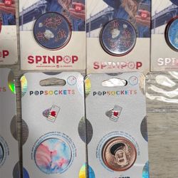 SpinPop Or  PopSockets brand universal phone grips and holders, Each $8