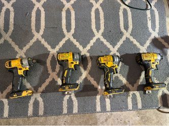 Lot of 4 DeWalt 20V MAX Impact Drivers