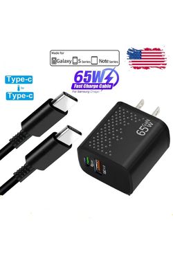 65W PD Fast Wall Charger+Type-C Cable For Samsung Galaxy S23 S22 S21 S20 Ultra