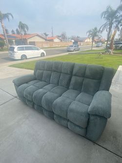 Mint green turquoise Cashmere Fleece Living Room Recliner Intelligent Sofa Heavy Duty
