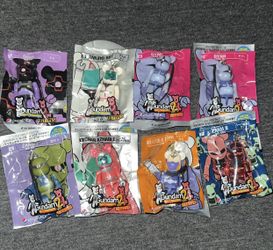 Gundam And Gundam 2 70% Bearbrick Keychains