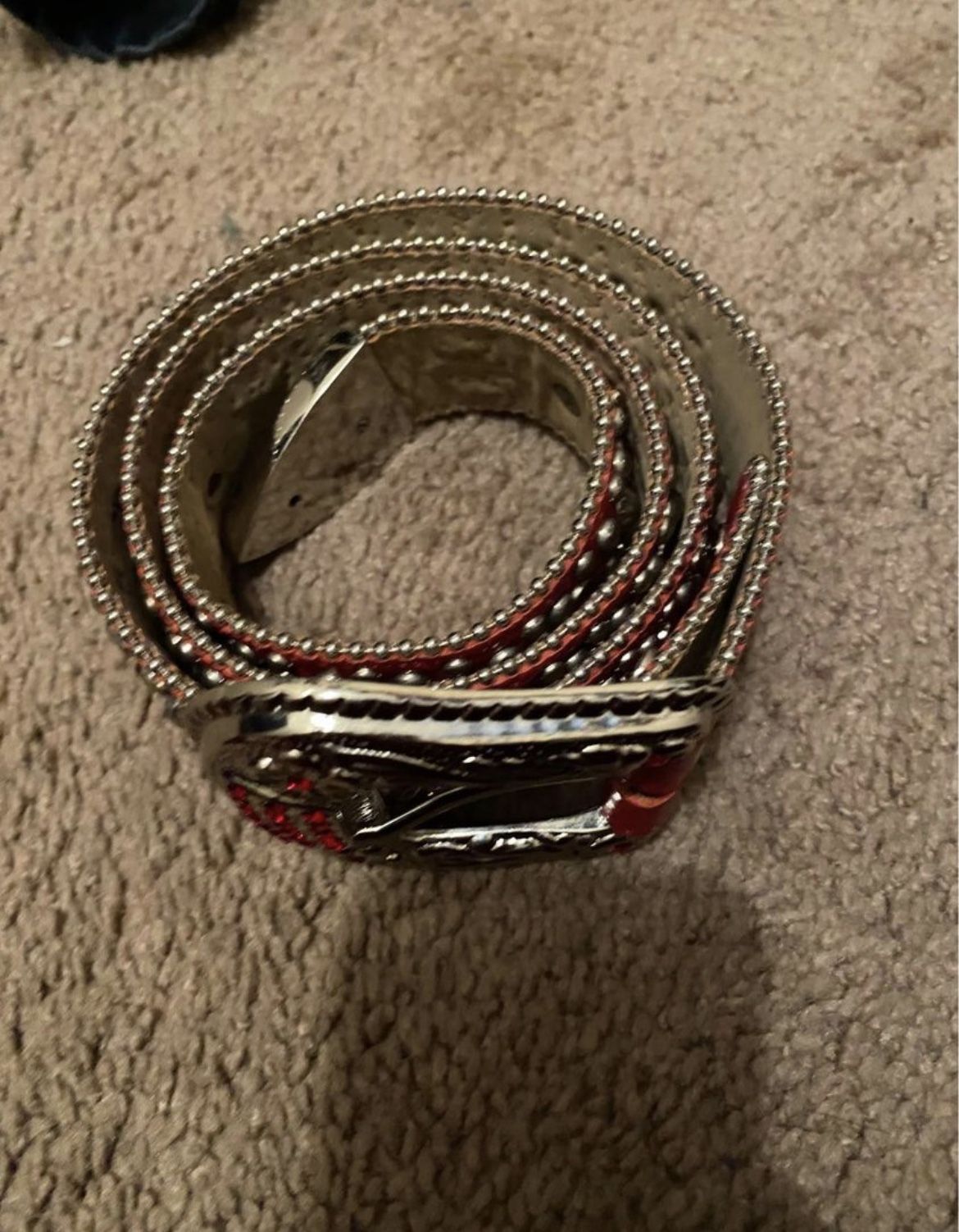 Red bb simon belt size 38 for Sale in Plant City, FL - OfferUp