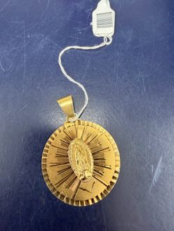 14 Karat Gold Virgin Mary of Guadalupe Pendant