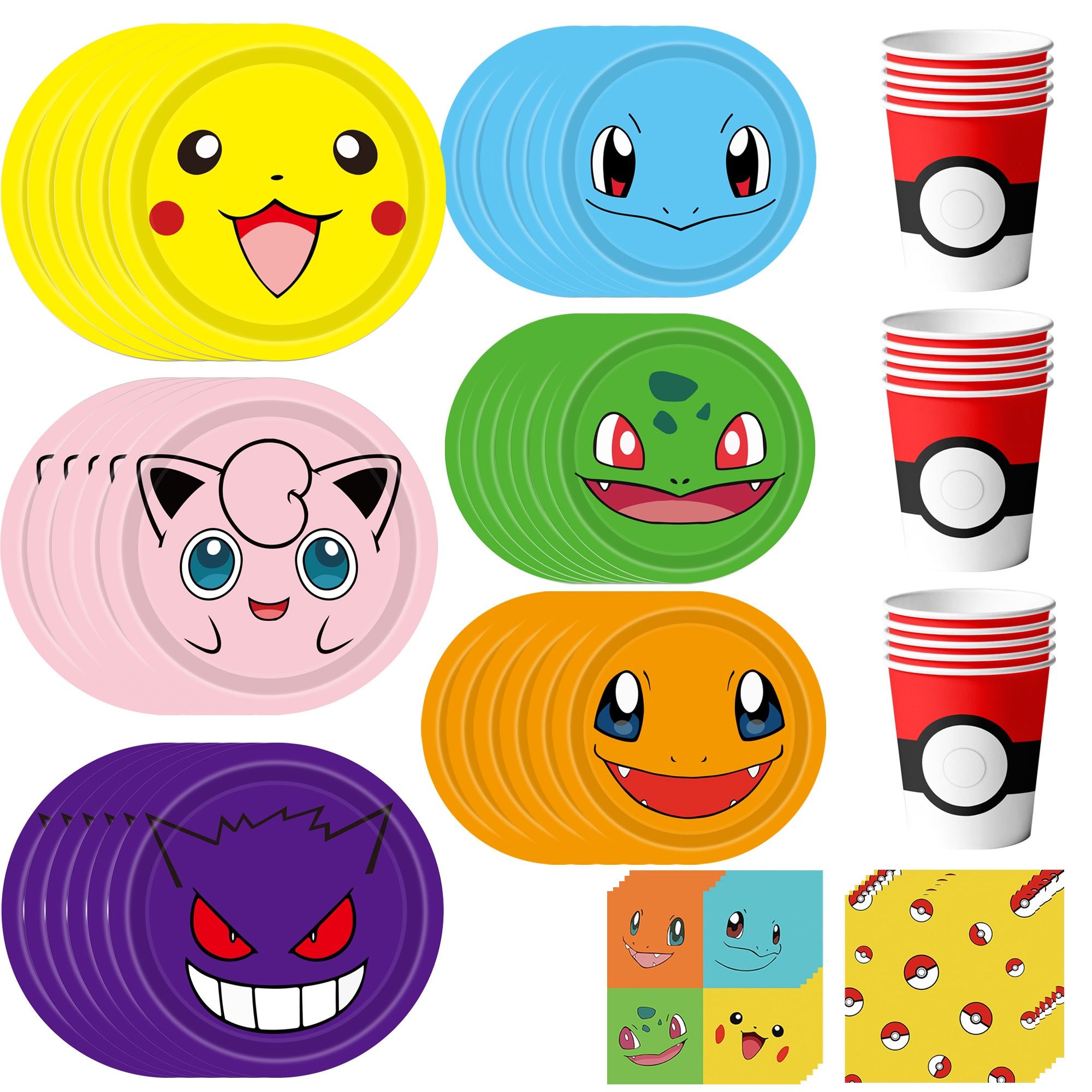 120pcs Pokémon Birthday Party Tableware Set (New, Unopened)