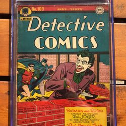 Detective Comics #109 (1946) CGC 5.0 — Joker Cover & Story By Burnley & Cameron 